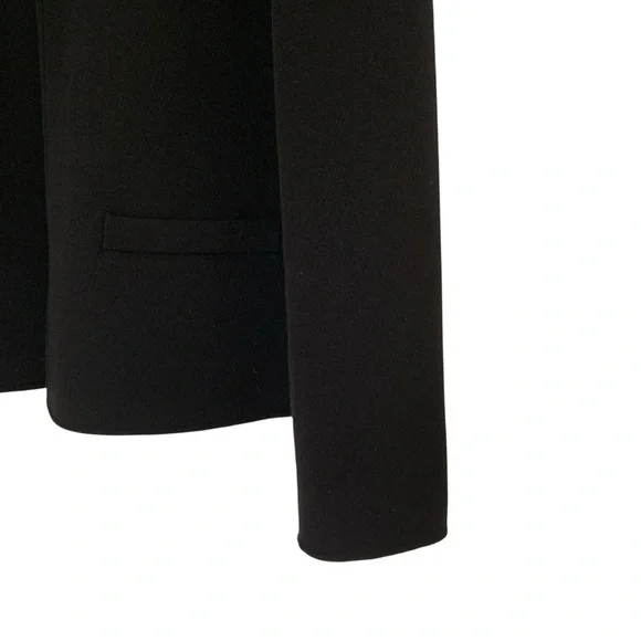 Talbots Black 100% Wool Open Front Jacket - Picture 7 of 9